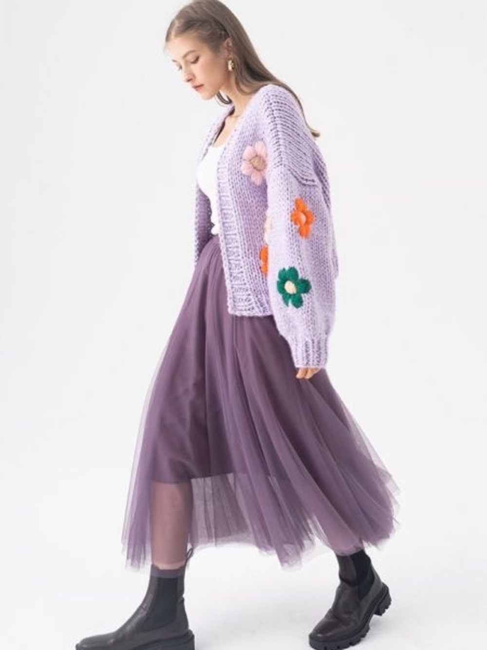 Chicwish Mauve Tulle Maxi Skirt